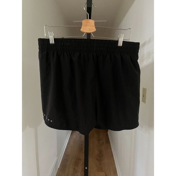 EUC Asics Black Running Shorts With Elastic Waist & Inner Liner - Picture 2 of 4